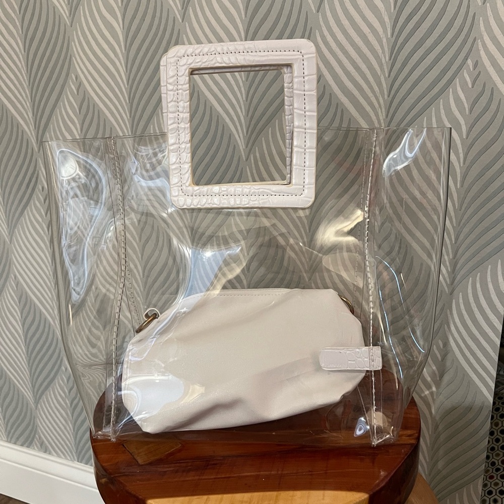 Amazon Clear Tote Bag with White Accents